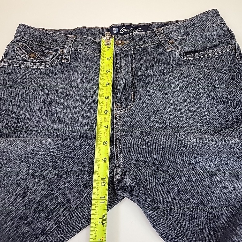 Gloria Vanderbilt Amanda Med Rise Crop Jeans Women Size 8 Blue Straight Crop Den - Picture 6 of 16